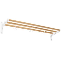 Essem Design Nostalgi hat shelf/ shoe shelf, oak, white BrownWhite Hot