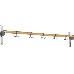 Essem Design Nostalgi hook 100 cm, oak, aluminum BrownSilver-coloured Sale
