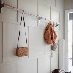 Essem Design Nostalgi Hook rack, Aluminium, white stand Silver-coloured Discount