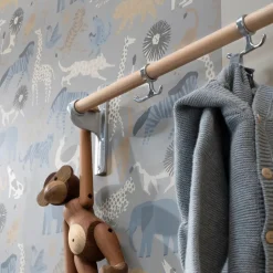 Essem Design Nostalgi Hook rack, Aluminium Grey New