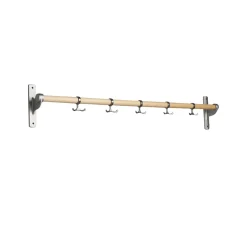Essem Design Nostalgi Hook rack, Birch, aluminium stand Beige New