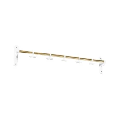 Essem Design Nostalgi Hook rack, Brass, white stand Gold-coloured Hot