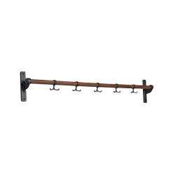 Essem Design Nostalgi Hook rack, Walnut, black stand Brown