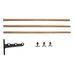 Essem Design Nostalgi inbuilt hat rack, shoe rack, Bamboo-black BrownBlack New