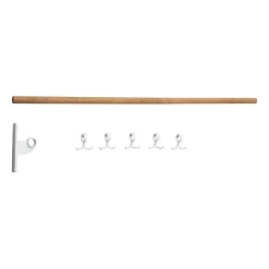 Essem Design Nostalgi inbuilt hook strip, Bamboo-white BrownWhite Hot