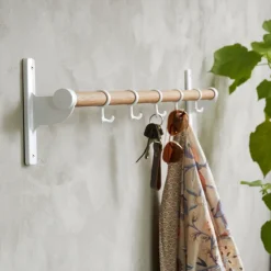 Essem Design Nostalgi inbuilt hook strip, Bamboo-white BrownWhite Hot