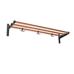 Essem Design Nostalgi Shoe or hat shelf, Copper, black stand Gold-colouredBlack Outlet