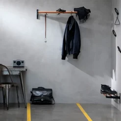 Essem Design Nostalgi Shoe or hat shelf, Walnut, aluminium stand Brown Hot