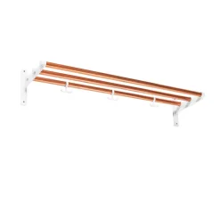 Essem Design Nostalgi Shoe or hat shelf, Copper, white stand Gold-colouredWhite New
