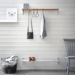 Essem Design Nostalgi Shoe or hat shelf, Copper, white stand Gold-colouredWhite New