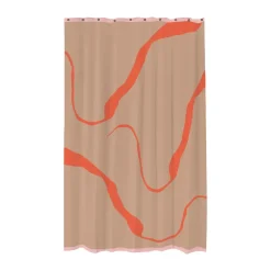 Mette Ditmer Nova Arte shower curtain 150x200 cm, Latte-orange BeigeOrange Outlet