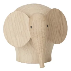 Woud Nunu wooden elephant, Mini Beige Best
