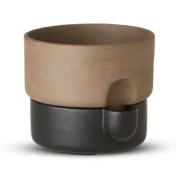 Northern Oasis self-watering flower pot medium Ø20,5 cm, Darkbrown- Black Hot