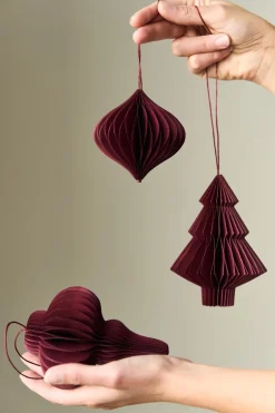 Scandi Living Onion baubles 4-pack, Red Hot