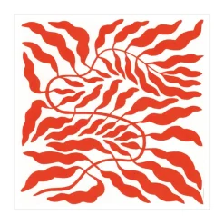 Fine Little Day red leaf, 50x50 cm Orange Sale