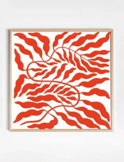 Fine Little Day red leaf, 50x50 cm Orange Sale