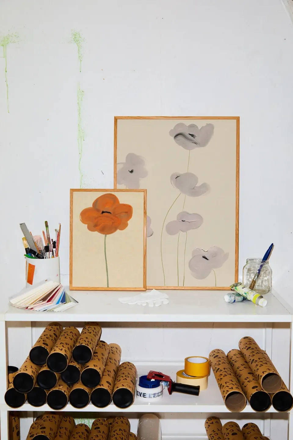 Paper Collective Orange Vallmo poster, 30x40 cm PinkRed Best