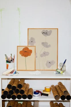 Paper Collective Orange Vallmo poster, 50x70 cm PinkRed
