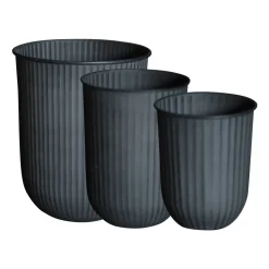 DBKD Out stripe flower pot 3-pack, Black Hot
