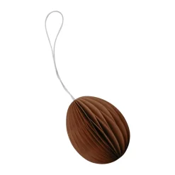DBKD Ovoid Easter decoration paper 7 cm, Terracotta Brown Best