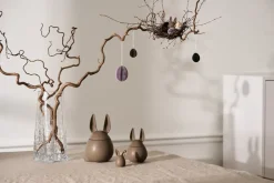 DBKD Ovoid paper Easter decoration small 4 cm, Brown