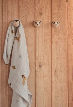 OYOY Mini wall hook, Panda BeigeBlack Outlet
