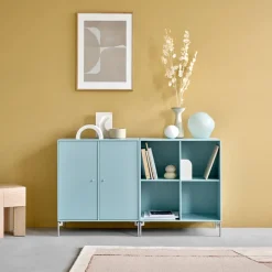 Montana Pair side table, Flint 148, chrome legs Blue Sale