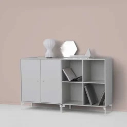 Montana Pair side table, Nordic 09, chrome legs Grey Online