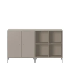 Montana Pair side table, Truffle 141, chrome legs Beige Discount