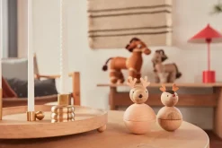 OYOY Palloa candle high, Brushed brass Gold-coloured Online
