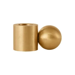 OYOY Palloa candle small, Brushed brass Gold-coloured
