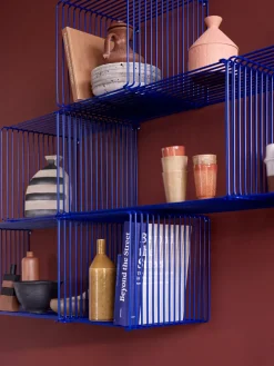 Montana Panton Wire Single shelf 34,8x34,8x34,8 cm, Monarch Blue