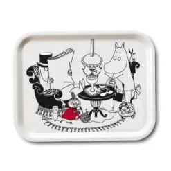 Opto Design Papa Reading Moomin tray, 27x20 cm White New