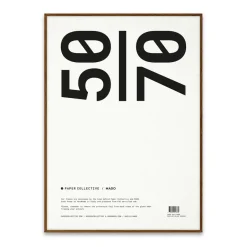 Paper Collective frame plexiglass-dark oak, 50x70 cm Brown Outlet