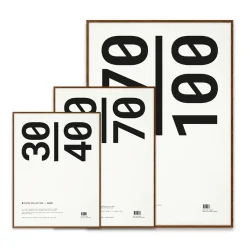 Paper Collective frame plexiglass-dark oak, 50x70 cm Brown Outlet