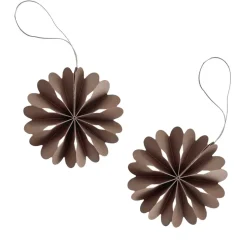 Cooee Design Paper Flowers Christmas ornament, coffee Brown Discount