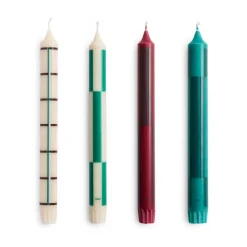 HAY Pattern candle mix 4-pack, Greens-bordeaux Multi Discount