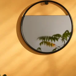 Northern Peek mirror round, 40 cm Black Sale