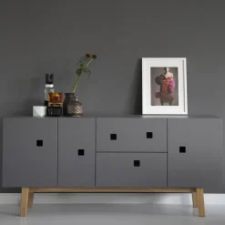 Zweed Peep M2 media bench, Slate . retro. oak stand Grey New