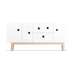 Zweed Peep M2 media bench, . pigmented oak White Outlet