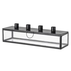 Bloomingville Pelo advent candle 34 cm, Black-clear BlackTransparent Outlet