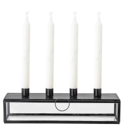 Bloomingville Pelo advent candle 34 cm, Black-clear BlackTransparent Outlet