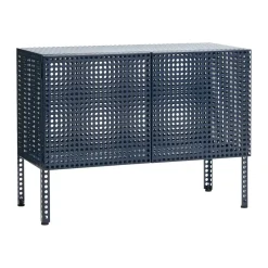 HAY Perforated Cabinet skåp small, Steel Blue