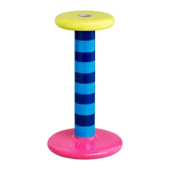 Hem Pesa candlestick High 23 cm, Sky blue-night blue stripe Multi Hot