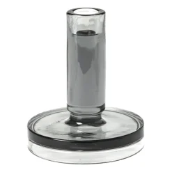 Broste Copenhagen Petra candle sticks smoked pearl dark , 14 cm Grey Clearance