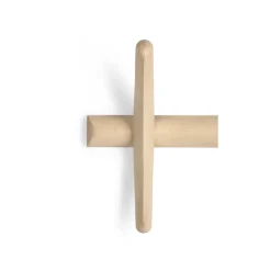 Ethnicraft PI coat rack wall-mounted, Lacquered plane tree, 70x21 cm Beige Online