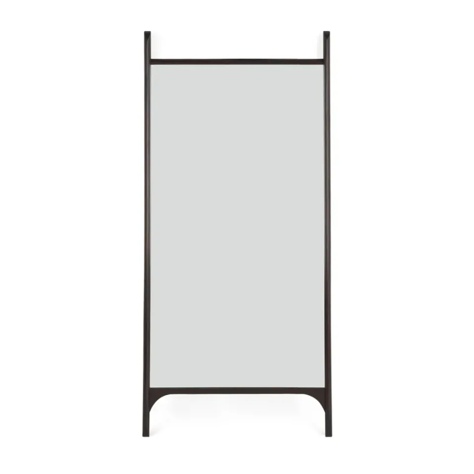 Ethnicraft PI floor mirror 80x200 cm, Dark stained mahogany Brown Discount