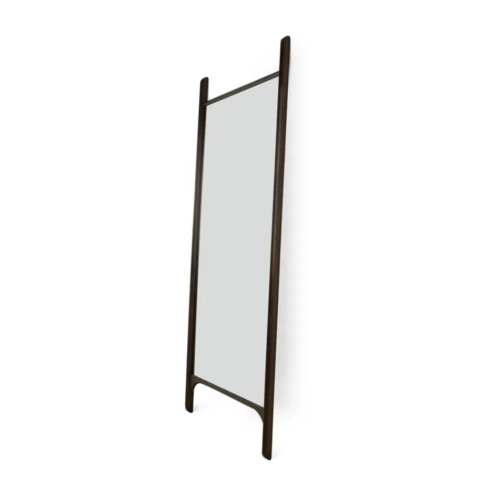 Ethnicraft PI floor mirror 80x200 cm, Dark stained mahogany Brown Discount