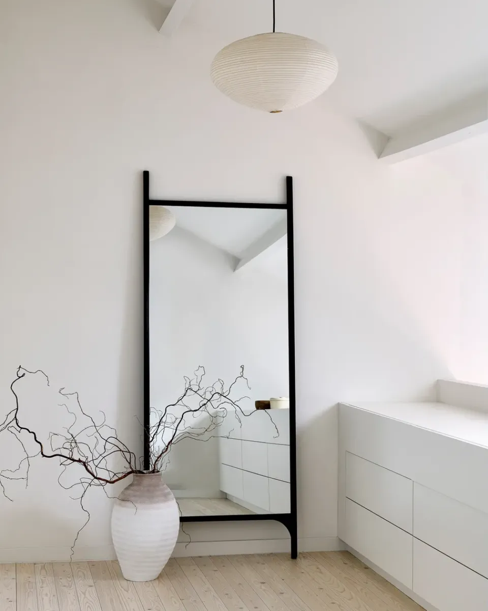 Ethnicraft PI floor mirror 80x200 cm, Dark stained mahogany Brown Discount