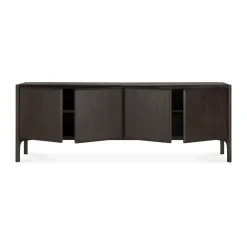 Ethnicraft PI Sideboard, Teak dark , 4 doors Brown Outlet